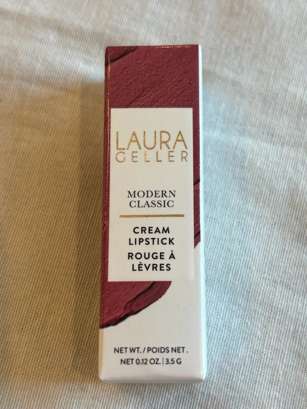 Laura Geller Modern Classic Cream Lipstick Real Rosy NIB Rose-Mauve Lipstick